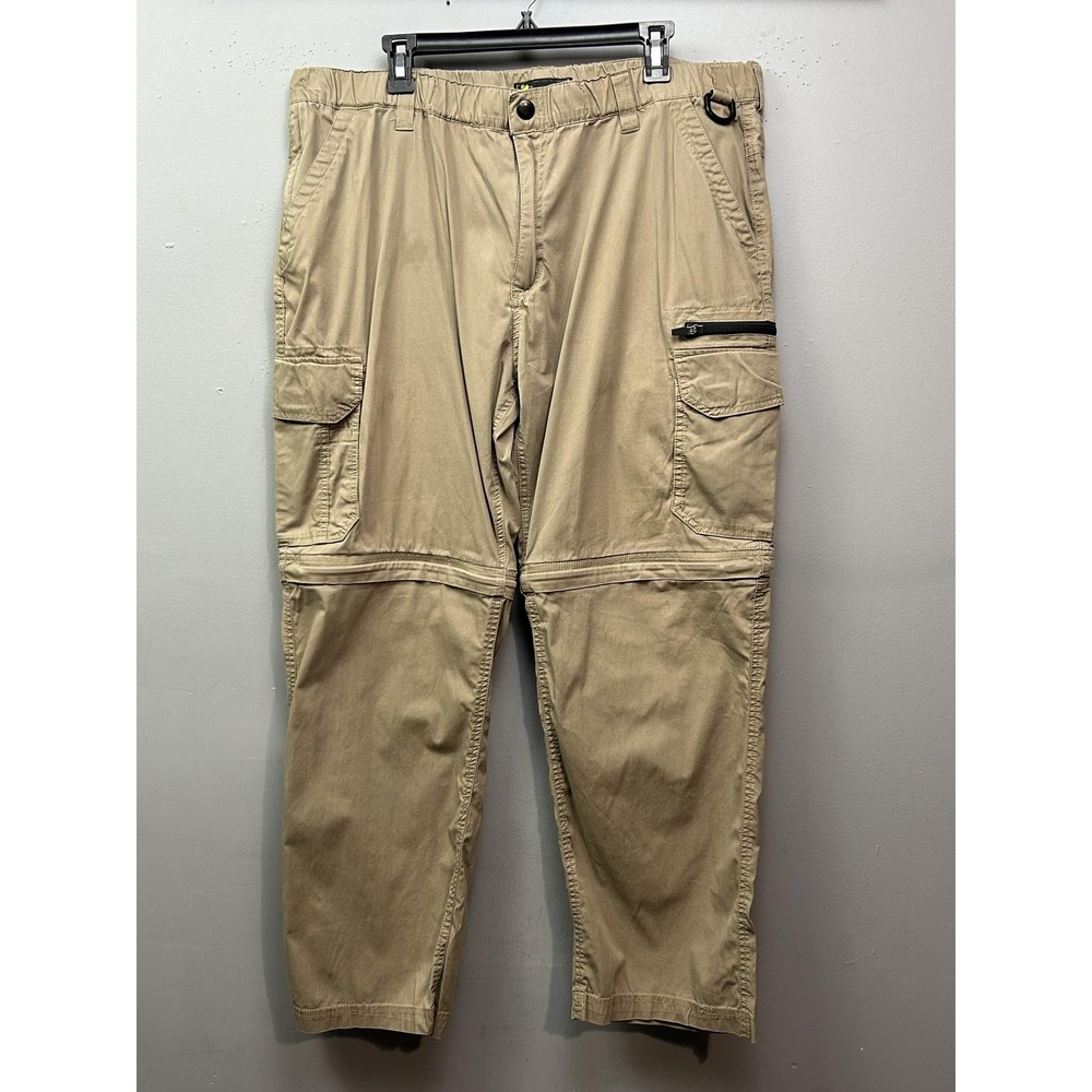 BC Clothing Co Pants‎ Mens 40x30 Khaki Convertible Cargo Zip Off Hiking Outdoor